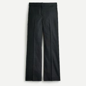 Petite Hayden kick out crop pant in stretch linen